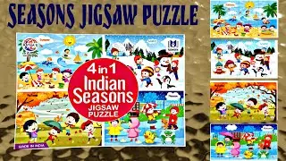 Ratna's 4 in 1 Indian Seasons Jigsaw Puzzle for Kids.