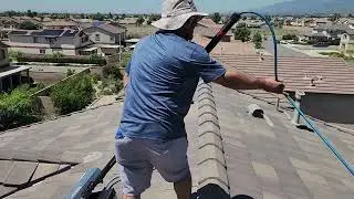 Solar Panel Cleaning And Bird Proofing a Client's House in Rancho Cucamonga