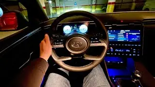 New Hyundai Tucson 2021 - CRAZY AMBIENT lights & digital cockpit demonstration