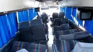 Bus Conversion Tiny House #1 Removing Seats, Overhead Storage Bays