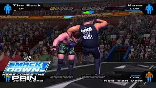 The Rock & John Cena vs. Kane & Rob Van Dam | Tornado Tag Match | WWE Smackdown!🔥🔥🔥