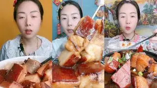 Eating Challenge: Eating pork braised pork belly beef 🍖🍖🍖#belly #pork #beef #mukbang 