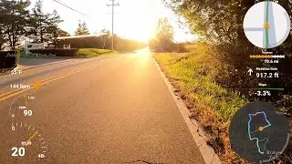 Solo Ride at Sunset &middot; Central New Jersey Road Cycling &middot; Virtual Cycling Video w/ Music &middot; 2 Hours