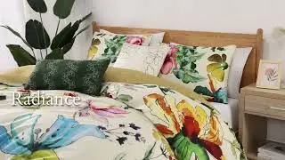 Radiance Comforter Set by Bebejan &ndash; Boho Vibes, Reversible Style & Luxury Comfort #floralbedding #f