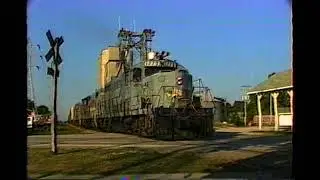 Decatur Junction Railway 1770 GP16 + 2348 EMD GP7 + 1720 GP16 Revenue Freight 7/11/94