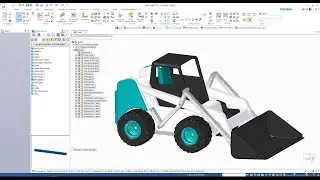 Siemens SolidEdge 2022 - P&aacute; Carregadeira - Mecanismo e V&iacute;deo - Pt. 2 de 2