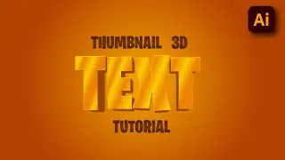 3D Text effect for Thumbnail in Illustrator ! Typography Series 16 ! Easy in 5 mins ! #tutorial #3d