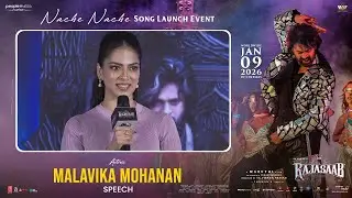 Actress Malavika Mohanan Speech at Nache Nache Song Launch Event | The RajaSaab | Prabhas | Maruthi