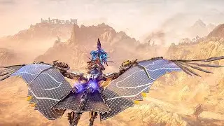 Horizon Forbidden West - Aloy Mounts a Sunwing Scene