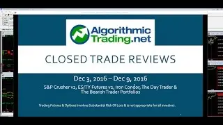 Algorithmic Trading Review: 12/3/16 - 12/9/16