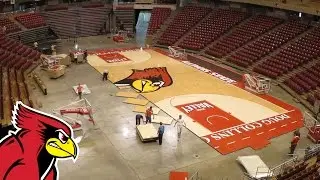 Time-lapse video: Full court press at Redbird Arena