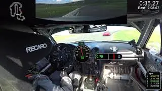 2:08.6 qualifying lap time Spec Miata Toyo RR at Thunderhill cyclone config