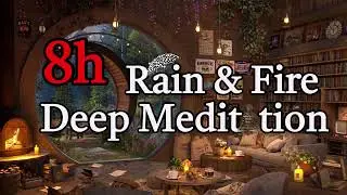 🇬🇧 ASMR 8h Rain & Fireplace Sounds for Meditation &ndash; Relaxing Sleep Ambience