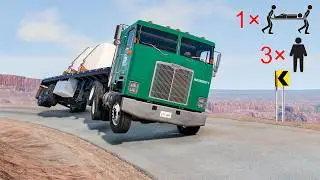 Cars & Trucks vs Cliff Roads Crashes #189 &ndash; BeamNG.drive | Modern BeamNG