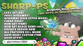 SERVER BANYAK CUSTEM ITEM NIH🤩🔥 | SHARP-PS | GIVEAWAY ROLE UMOD | GROWTOPIA PRIVATE SERVER