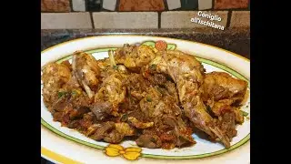 Coniglio ALL'ISCHITANA la mia versione. Gustoso, aromatico, morbido e facile da fare.
