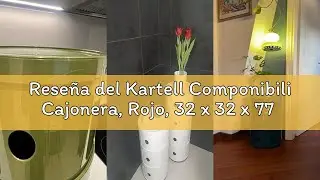 Rese&ntilde;a del Kartell Componibili Cajonera, Rojo, 32 x 32 x 77 cm