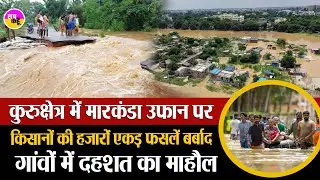 Kurukshetra में मारकंडा नदी उफान पर , गांवों में घुसा पानी | Shahabad Markanda River Overflow |
