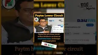 Paytm Hits lower circuit #paytm #ipo #bse #smallcapstocks