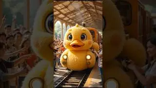 Duck Train 🦆 Would You Like To Ride? #duck #cute #funny #train #travel #viralshorts #subway