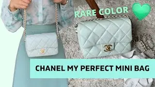 💚 Сумка CHANEL My Perfect Mini с переливающимся зеленым оттенком Caviar | Полный обзор