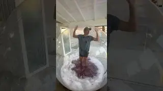 Filling a Zorb Ball with Bath Bombs with me inside&hellip;