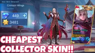 CHEAPEST COLLECTOR SKIN EVER!! HOW MUCH IS CECILION COLLECTOR SKIN? CECILION CRIMSON WINGS | MLBB