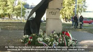 Az 1956-os hősökre emlékeztek Dombóváron 2025. október 23-án.