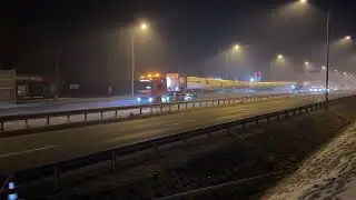 Transport kolosa przez DK-1. To maszt dla superluksusowego jachtu