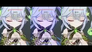 No Key Nilou vs Key Nilou vs Hyperbloom Damage Test