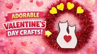 Romantic Valentine&rsquo;s Day Cat Ring DIY &ndash; Easy Handmade Wall Decor #valentine