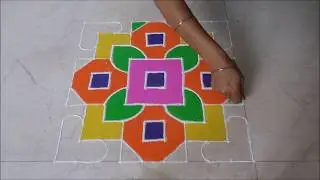 Rangoli With Dots 10To10 | Diwali special 10 dots rangoli | Dot Rangoli designs | Diwali kolam
