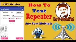 How to repeat any text multiple times text repeater in urdu/hindi