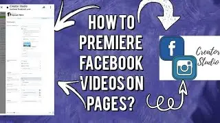 How to Premiere Facebook videos on Pages using #creatorstudio#facebookTrends