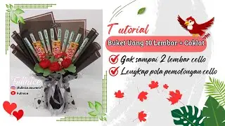 1¾ Lembar Cellophane || Buket Uang + Coklat Wrapping