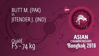 Qual. FS - 74 kg: J. JITENDER (IND) df. M. BUTT (PAK) by TF, 11-0