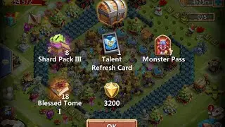 Castle Clash: Opening LAVA 3 Rewards, Lvl 5 TALENT REFRESH CARDS and Crest Sets - INSANE REWARDS!