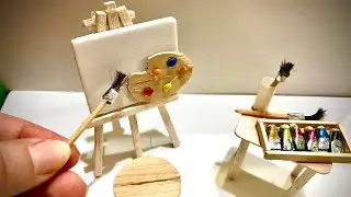 أدوات رسم 🎨 لباربي / diy/ miniature painting tools