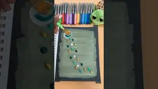 Satisfying Art with hot glue gun! 🎨 #art #painting #paintingideas #gluegun #creativeart #shorts