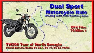 TW200 Winding Stair Forest Service Road, Fish Hatchery Road with may others in this video.  GPX File