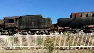 Old rusty steam trains in Uşak&lrm; Turkey