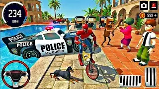 🥰 Spiderman Police Mc Queen Car🦚Tung Tung & Scary Teacher Game Police Modified Car Showroom 🎉3D Game