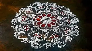 Margazhi special rangoli/Double stroke rangoli designs/New year rangoli/Pongal rangoli