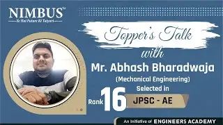 Toppers Talk | Congratulations Mr. Abhash Bharadwaja Selected In JPSC AE (Rank 16) | ME | #EA_India