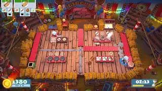 Overcooked 2 - Carnival of Chaos 2-4 - 2 players - Score: 3096
