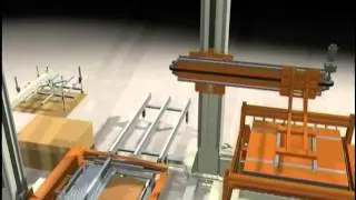 Plastic Bottle Palletizer with Air Conveyor infeed, Mod. RBR Row by Row