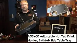 AOSYCO Adjustable Hot Tub Drink Holder, Bathtub Side Table Tray with Cup Holders