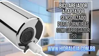 BICO AREJADOR ADAPTADOR SENSORIZADO PARA TORNEIRAS COM CARREGADOR USB