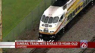 Sunrail train hits, kills 13-year-old in Sanford