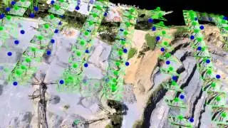 2 Point Virtual flyby - Point cloud - Quarry - 27 hectares